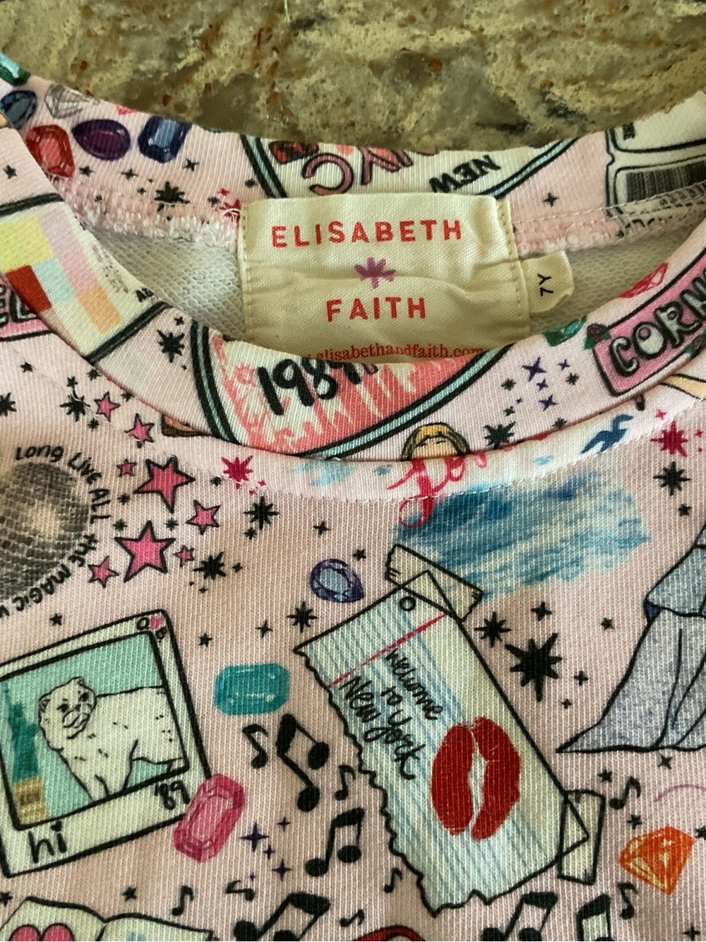 Girls' Pink Taylor Swift Short Sleeve Music Graphic Tee Shirt new tags cut 7Y